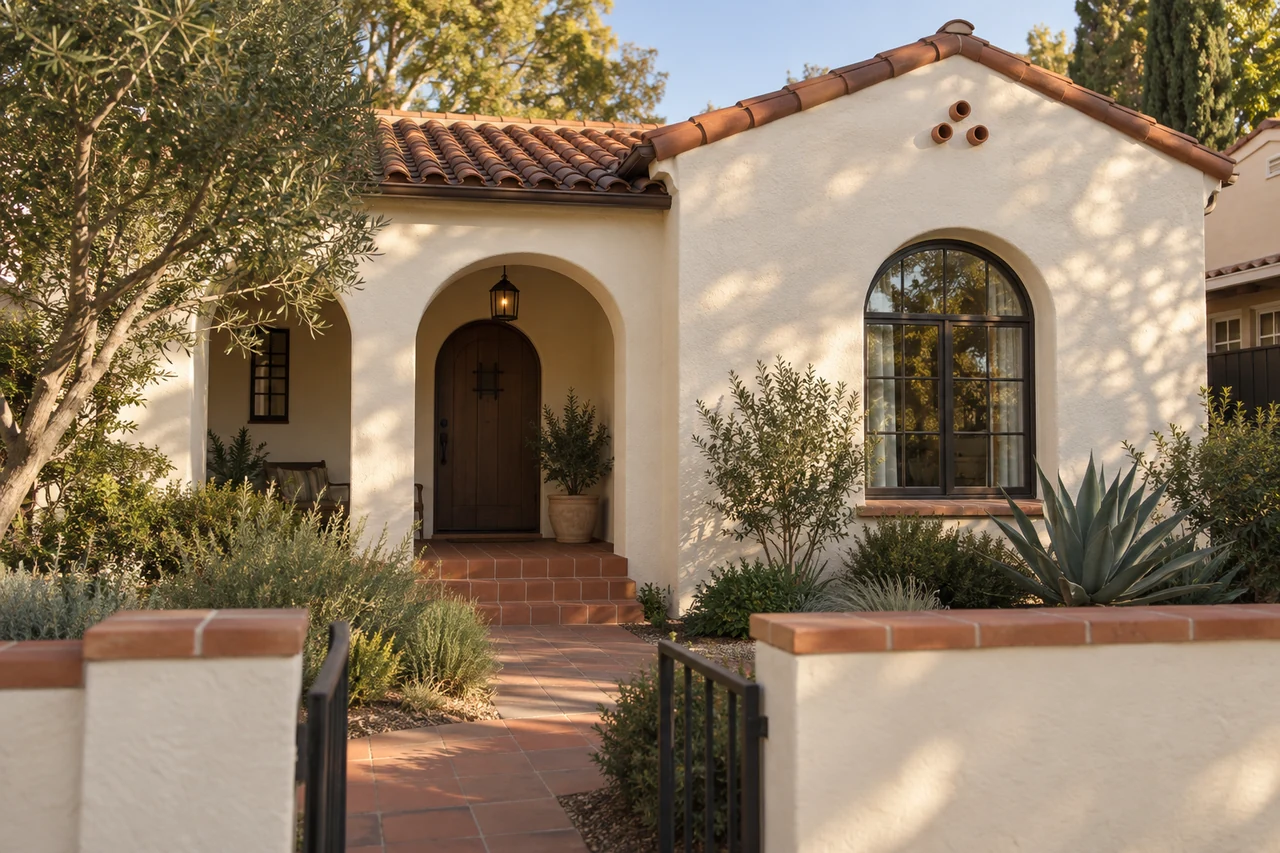 Completed Spanish Revival exterior painting in Los Angeles